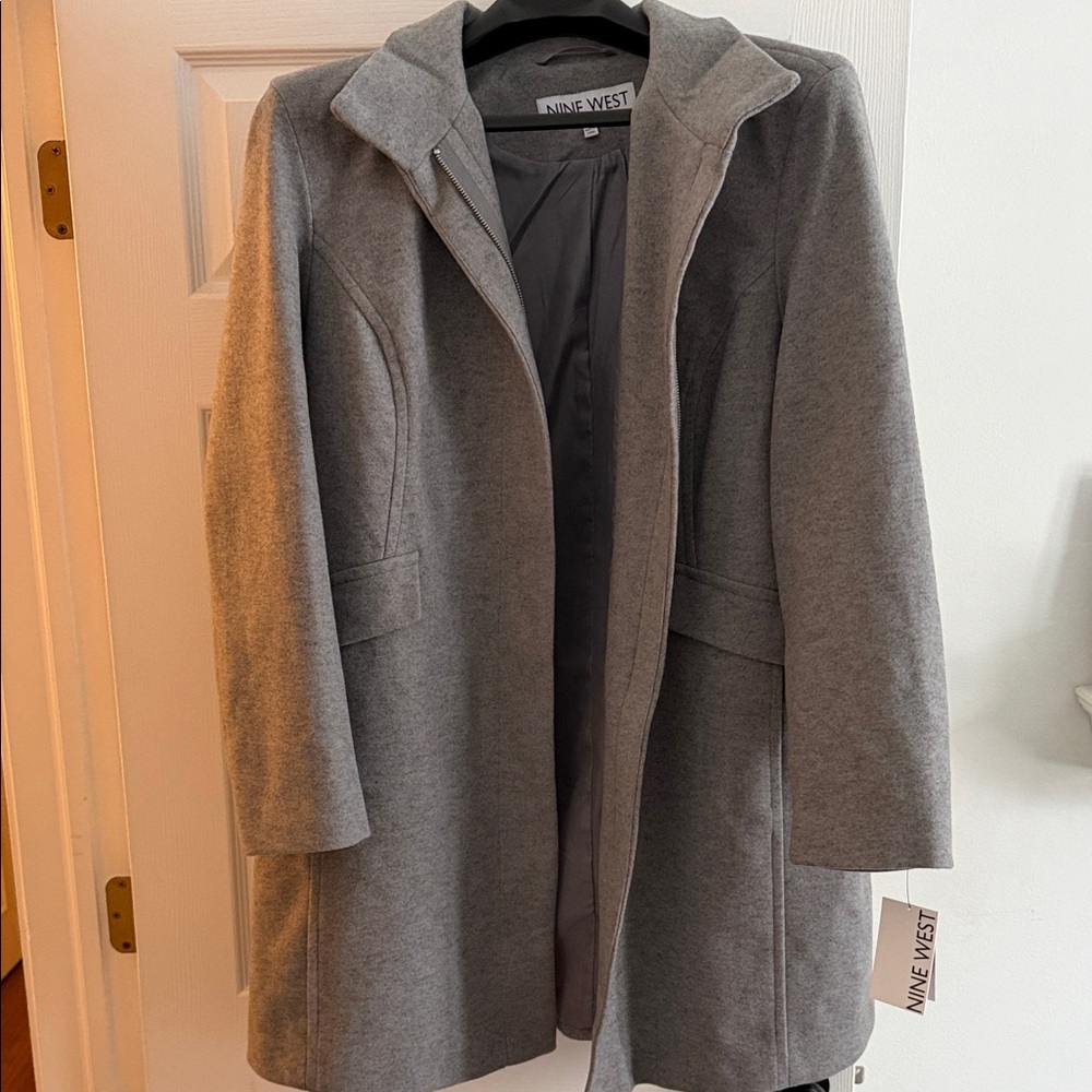 Nine West Women's Classic Gray Trench Coat